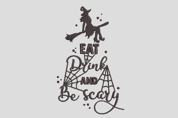 Eat Drink and Be Scary Halloween Embroidery Review