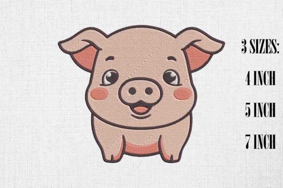 Kawaii Pig Embroidery Design Review