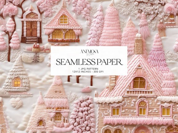 Pink Christmas Village Embroidery Paper Review