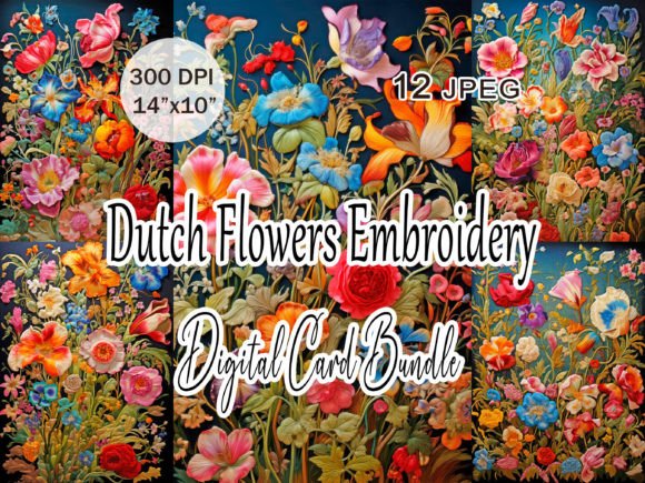 Review: Dutch Flowers Embroidery JPEG Clipart