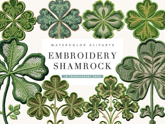Review: Embroidery Shamrock Clipart Bundle for Handmade Gifts