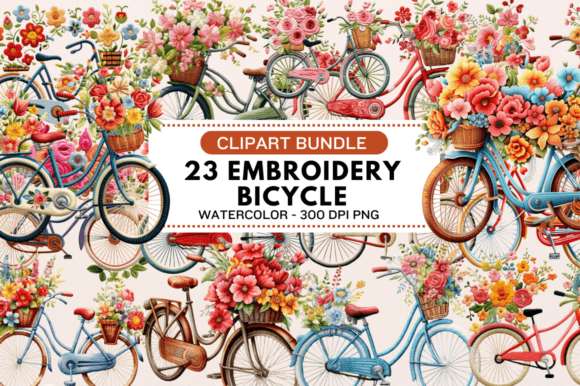 Review: FREE Embroidery Bicycle Clipart Bundle
