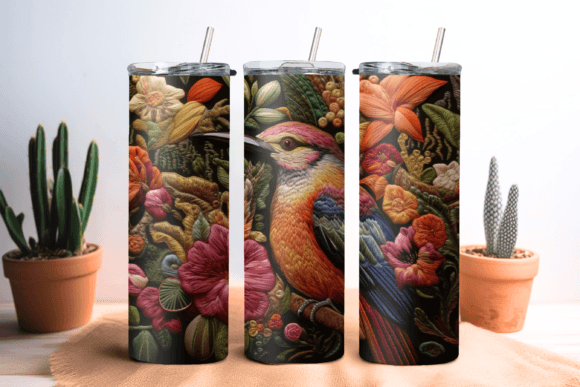 Reviewing Embroidery Bird Tumbler Wrap for Etsy Shops