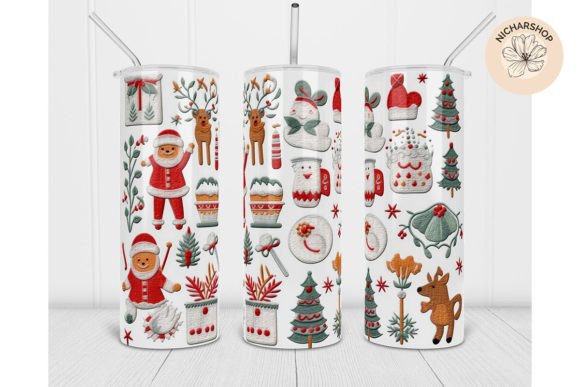 Reviewing the 20oz Deer Embroidery Christmas Tumbler Design