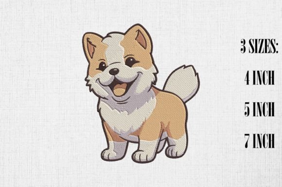 Reviewing the Cute Akita Dog Embroidery Design