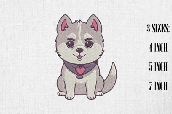Reviewing the Cute Siberian Husky Embroidery Design