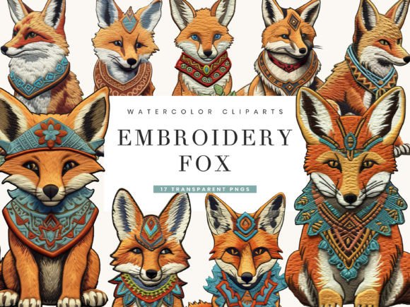 Reviewing the Embroidery Fox Clipart Bundle