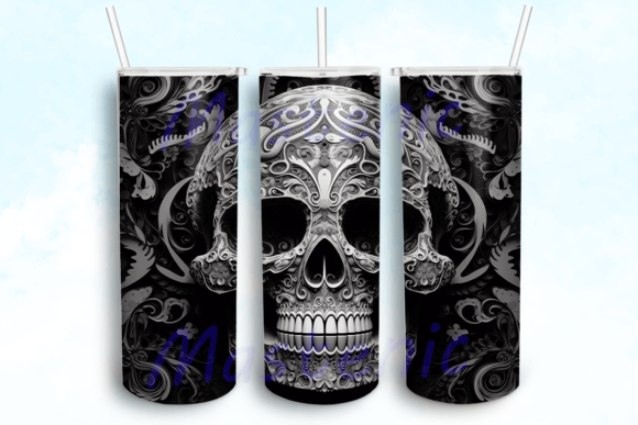Reviewing the Embroidery Skeleton Skull Tumbler PNG